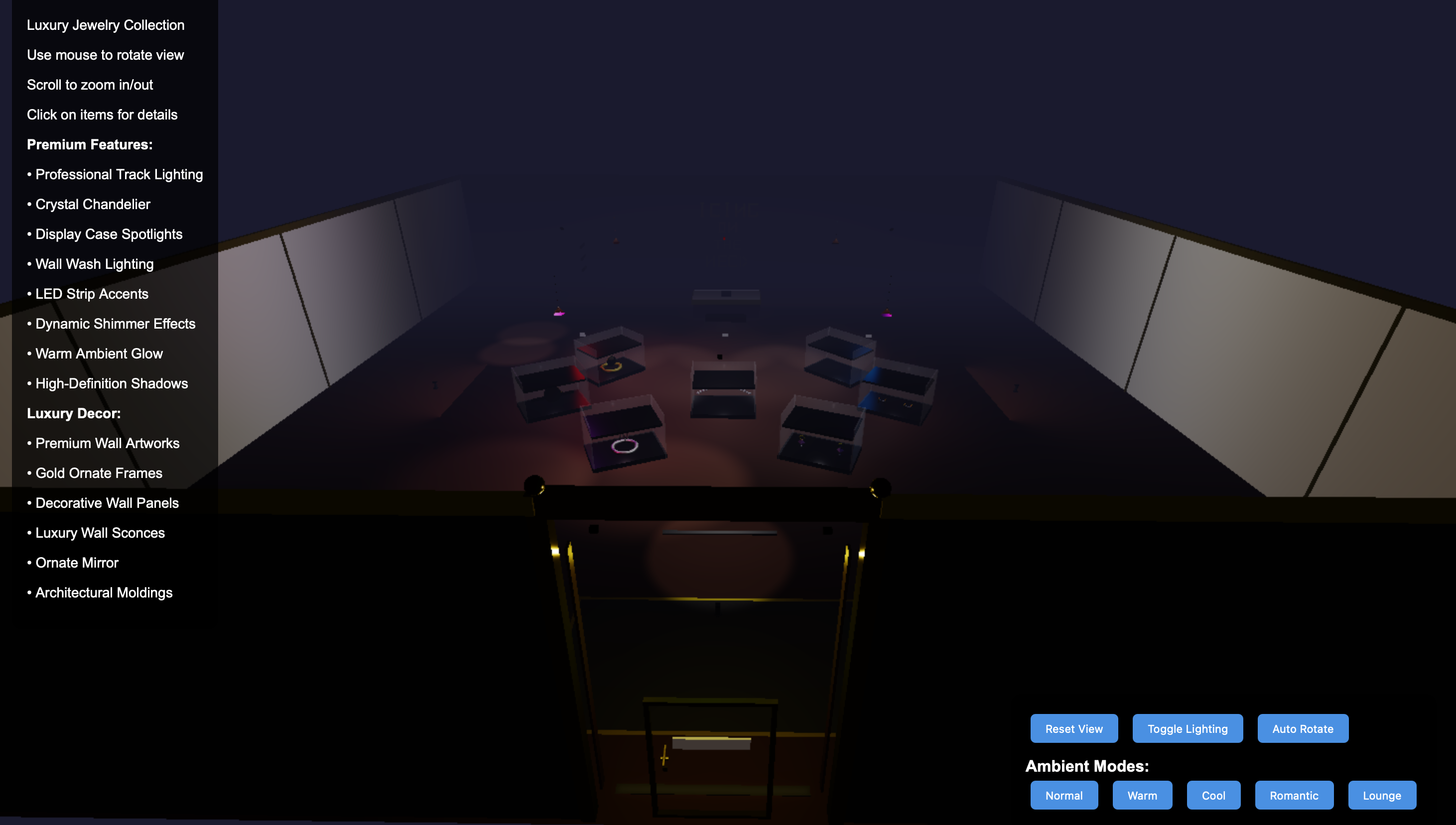 3D Jewelry Store Website