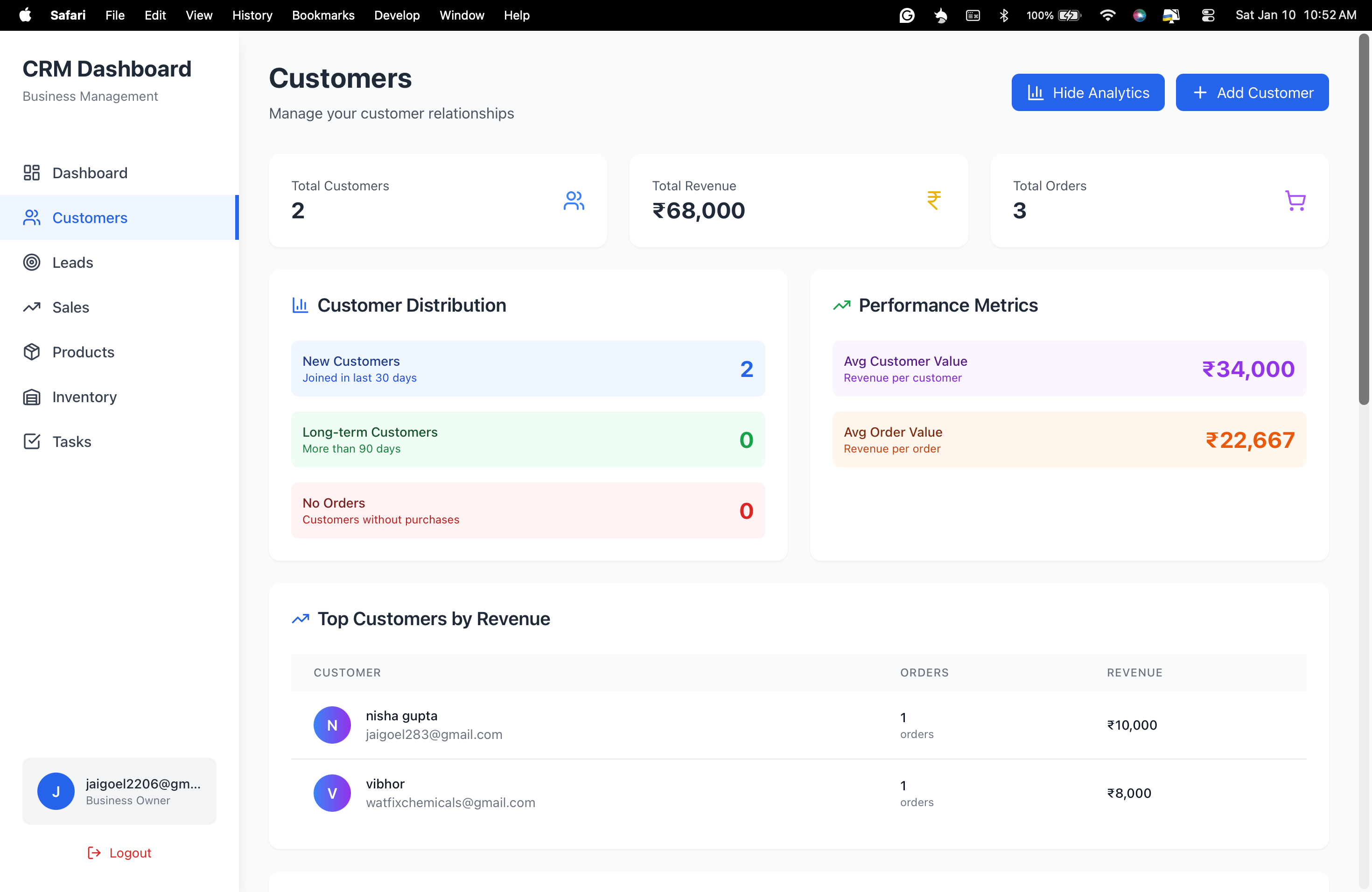 Customer Insights Dashboard