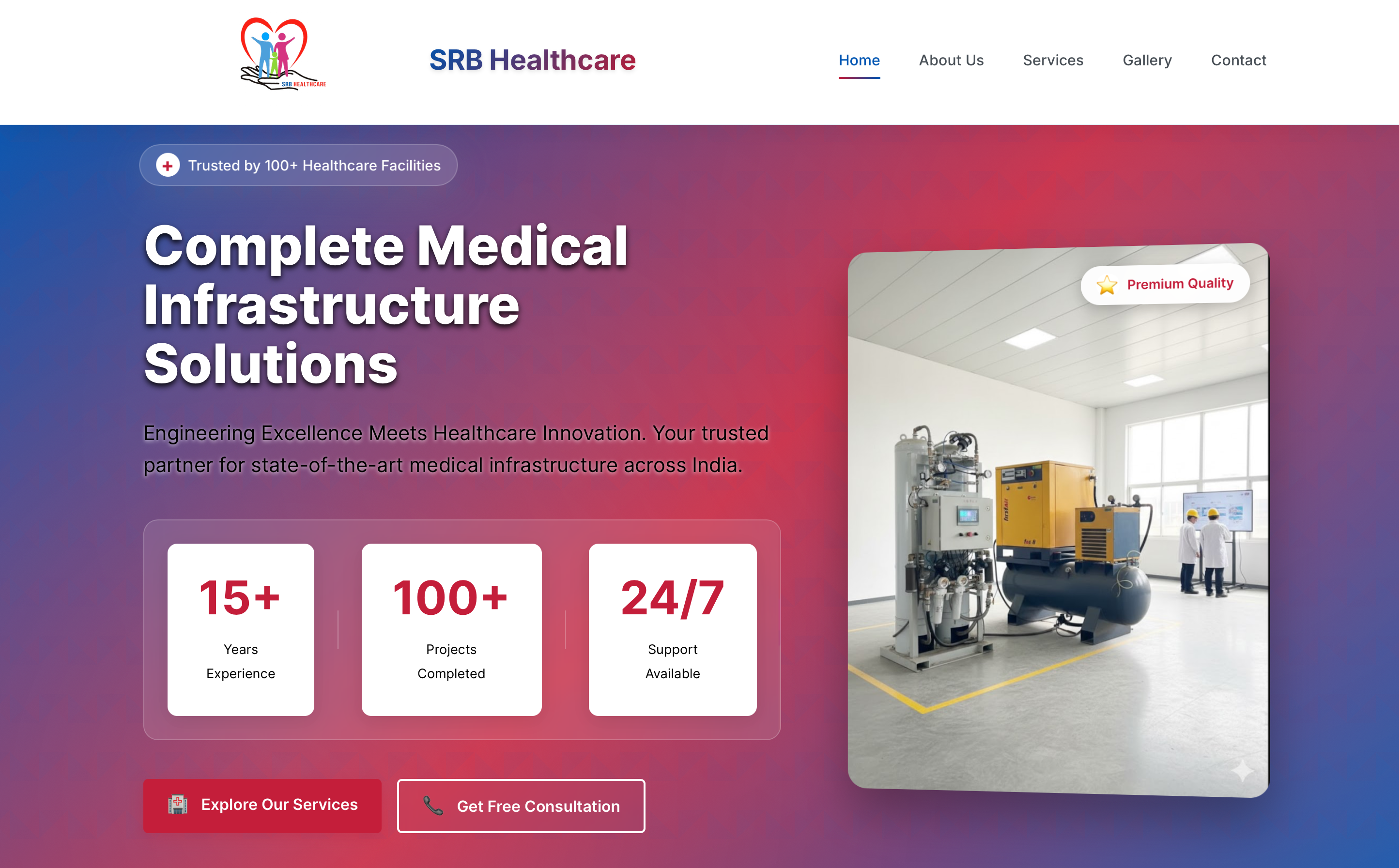 Healthcare Equipment Supply Website